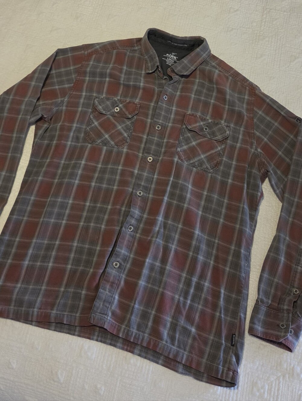 Kuhl Plaid Button-Down Flannel, Men's Size Large